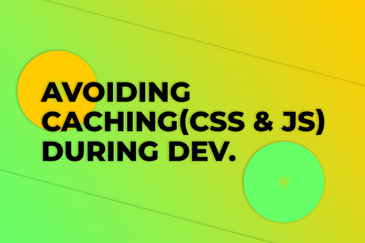 Avoiding Caching During Dev